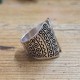 Bague Bonne vibration en métal argenté réglable