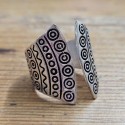 Bague Indienne en métal argenté réglable
