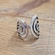 Bague indienne Spirale Métal argenté