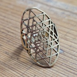Bague Indienne en métal doré réglable