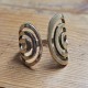 Bague indienne Spirale Métal Doré