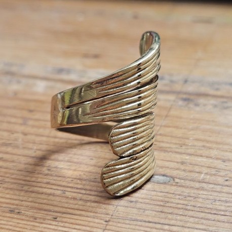 Bague Carona Indienne en doré argenté