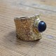 Bague ornée d'une pierre Métal doré Indienne