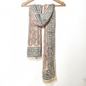 Echarpe Block-Print artisanat du Rajasthan