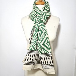 Echarpe Block-Print fait main Inde