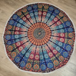 Nappe-Tenture ronde coton impression artisale
