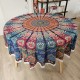 Nappe-Tenture ronde coton impression artisale