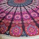 Nappe-Tenture ronde 100 % coton impression artisale Inde