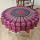 Nappe-Tenture ronde 100 % coton impression artisale Inde