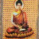Tenture Bouddha Orange coton