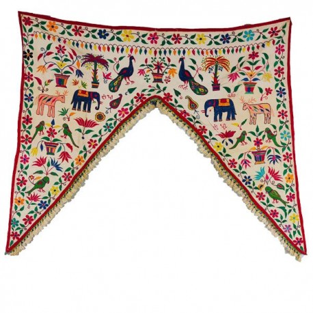 Dessus de Porte Indien Blanc ancien
