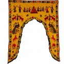 Ancien Dessus de Porte Indien Jaune