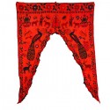 Ancien Dessus de Porte Indien rouge