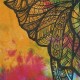 Tenture Indienne éléphant multicolore