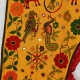 Ancien Dessus de Porte Indien Jaune