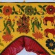 Ancien Dessus de Porte Indien Jaune