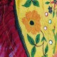 Ancien Dessus de Porte Indien Jaune