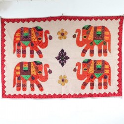 broderie 4 éléphants Inde