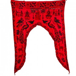 Dessus de Porte Indien rouge
