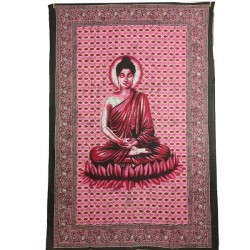 Tenture Bouddha Rose Coton indien