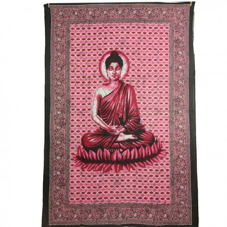 Tenture Bouddha Rose Coton indien