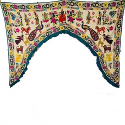 Tour de double porte indien blanc