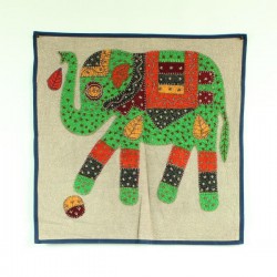 Coussin Broderie Elephant