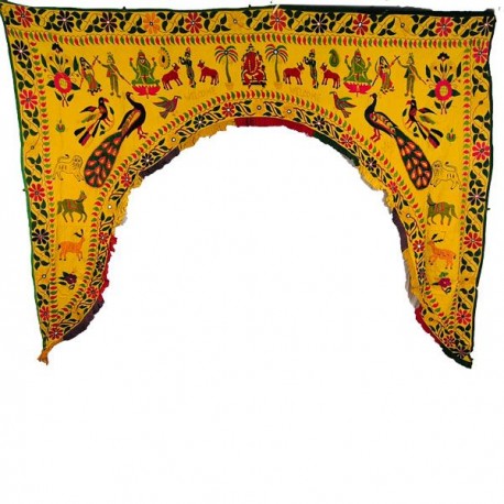 Tour de double porte indien jaune