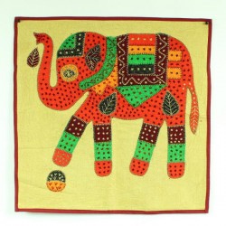 Coussin Broderie Elephant