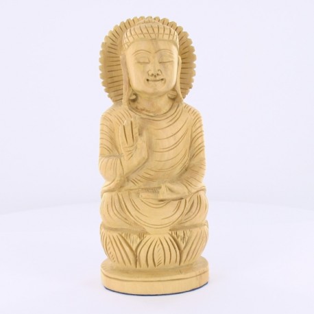 Statue indienne Bouddha en Bois 16cm