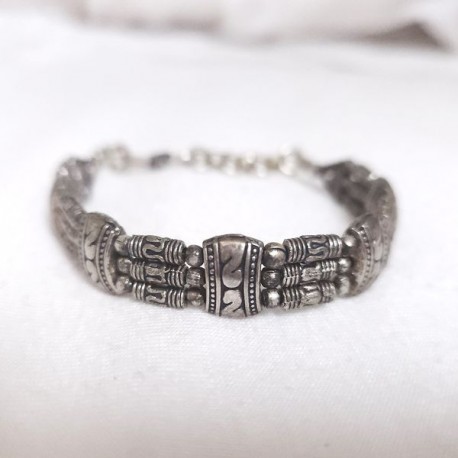 Bracelet Avani métal argenté indien