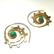 Boucles oreilles Pierre verte