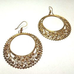 Boucles oreilles Dorées Indiennes