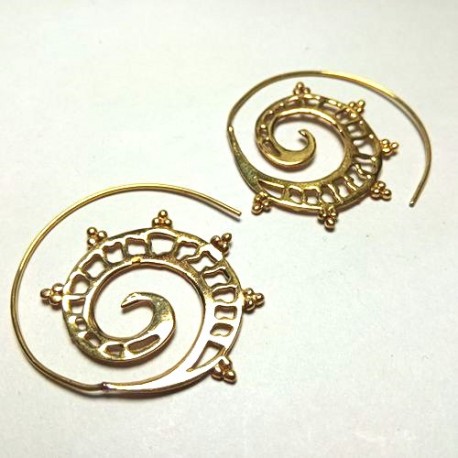 Boucles oreilles Dorées Indiennes