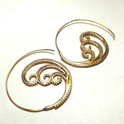 Boucles oreilles Vague Dorée