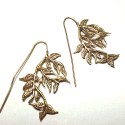 Boucles oreilles Feuille Dorée