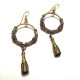 Boucles oreilles Indiennes Dorées Pendule