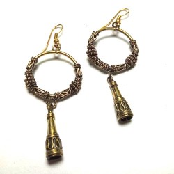 Boucles oreilles Indiennes Dorées Pendule