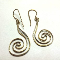Boucles oreilles Dorées Clef de Sol