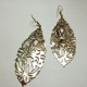 Boucles oreilles Dorées Maxi Feuille