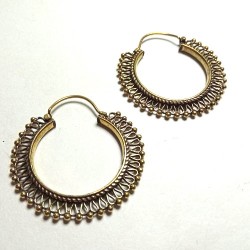 Boucles oreilles Dorées Soleil