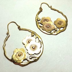Boucles oreilles Dorées Rococo