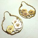 Boucles oreilles Dorées Rococo