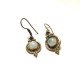Boucles oreilles Inde Pierre Blanche