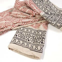 Foulard en coton BlockPrint Artisanat Inde
