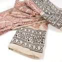 Foulard en coton BlockPrint Artisanat Inde
