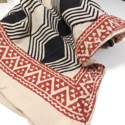 Foulard Indien blockprint graphique