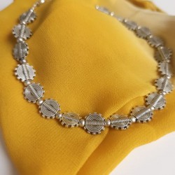 Chaine de cheville Aztèque Métal argenté