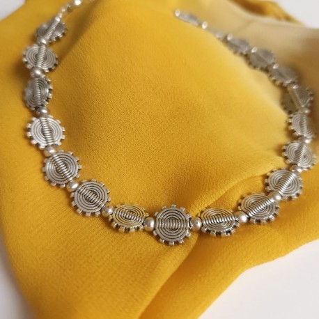 Chaine de cheville Aztèque Métal argenté