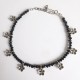 Chaine de cheville Perles et Métal argenté indienne